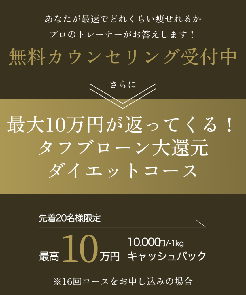 tough brawnの料金とキャッシュバック条件